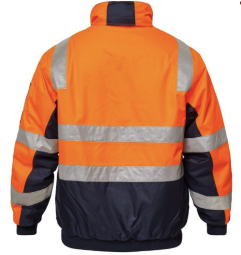 Picture of WorkCraft Hi Vis Modern Reflective Bomber Jacket